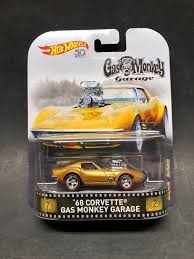 A stainless steel key ring and nickel plated chain has been securely added. Hot Wheels 1 64 Retro 2018 Gas Monkey Garage 68 Corvette Gold New Free Shipping Gas Monkey Gas Monkey Garage Cars Gas Monkey Garage