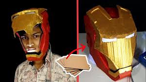 In this video i have shown you how to make iron man hand with cardboard at friends this video is very interesting because i m going to show you how to make (iron man) hand easy at home by using. How To Make Iron Man Fully Automatic Helmet From Cardboard Youtube