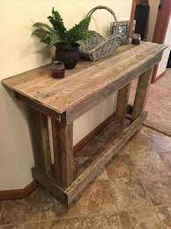A beautiful pallets sofa set, which can be placed indoor in a living or drawing room or in outdoor patio furniture. 15 Amazing And Cheap Diy Console Table Plans Ideas Wood Pallet Furniture Rustic Console Tables Pallet Furniture Outdoor