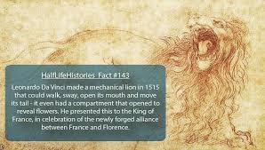 The robot was able to sit down, stand up, and utilise it's arms. Leonardodavinci Davinci Lion King Kingofthejungle Mechanical Robot Trivia Florence France Leo Leonardo Ar Leonardo Da Vinci History Facts Leonardo