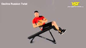 The russian twist is an exercise targeting the abdominals and the obliques. Decline Russian Twist Youtube