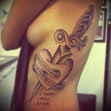 I Like The Dagger Girl Rib Tattoos Rib Tattoo Tattoos