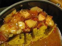 Ugandan Plantains With Chicken Stew Recipe Food Com Recipe Stew Chicken Recipe Ugandan Food African Food
