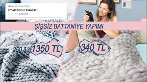sissiz dev orgu battaniye yapim 1350 tl lik battaniyeyi 340 tl ye yaptim youtube