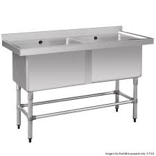 1410 6 Dsb Stainless Steel Double Deep Pot Sink Sink Stainless Steel Kitchen Commercial Sink
