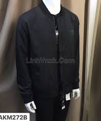 Áo gió bomber nam màu đen