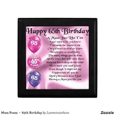Mum Poem 65th Birthday Gift Box Zazzle Co Uk Birthday Keepsakes 60th Birthday Gifts 16th Birthday Gifts