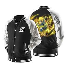 Naruto Minato Namikaze Yellow Flash Hokage Baseball Jacket Anime Hooded Jackets Baseball Jacket Jackets Anime Jacket