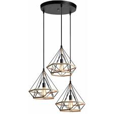 Check spelling or type a new query. Idegu 3 Lampes Suspension Luminaire Industrielle Lustre Plafonnier Vinatge Abat Jour Cage Dimant En Metal Et