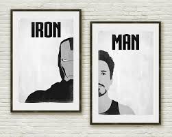 Black And White Framed Movie Prints Iron Man Poster Set Avengers Minimalist Posters Black And Etsy Iron Man Poster Iron Man Art Iron Man Artwork