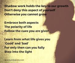 Because the universe works to make us whole again, people, places and things become a the goal of shadow work is integration. Shadow Work Holds The Key Quantum Sobriety