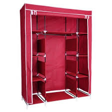 Portable Closet Storage Organizer Colthes Wardrobe Rack Shelf Red Jet Com Clothes Storage Organizer Closet Clothes Storage Clothes Closet Organization