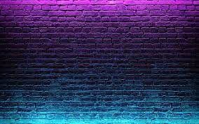 Empty photo studio interior with white backstage, professional light equipment and pictures on wall. Modern Futuristic Neon Lights On Old Grunge Brick Wall Room Neon Lighting Neon Wallpaper Brick Wall