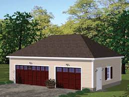078g 0007 3 Car Garage Plan With Hip Roof Hip Roof 3 Car Garage Plans Hip Roof Design