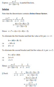 Partial Fractions Advanced Higher Maths