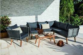 carrefour adina salon d angle bas de jardin 3 pieces pas cher anthracite prix promo salon de jardin rue du commerce a partir 699 99 ttc
