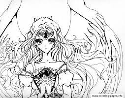 33 anime girl coloring pages. Anime Angel Girl 3 Coloring Pages Printable