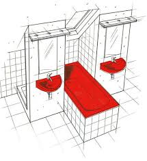 Auf Engsten Raum Zwei Waschbecken Badewanne Dahinter Verborgen Dusche Und Wc Siehe Grundriss Rechts Durch Das Dac Badewanne Dachboden Dusche Waschbecken