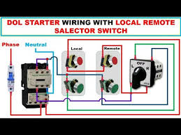 It shows the components of the circuit as simplified shapes, and the skill and signal friends amid the devices. Wiring Dol Starter With Local Remote Start By Using Salector Switch Electrical Technician Youtube