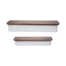 Check spelling or type a new query. Set Of 2 Distressed White Metal And Wood Hanging Wall Shelves Foreside Home Garden Target