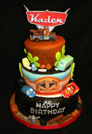 Decorate top of cake with sprinkles, if desired. Disney Cars Cake