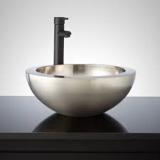steel bathroom vessel sink signature