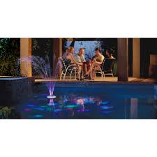 Shop Aquajet Floating Pool Light Show And Fountain Blue White Overstock 8893882