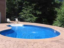 17x33 Kidney In Indigo Marble Blue Granite With Deck Jets And Custom Decking Blue Granite Baby Pool Swimming Pools