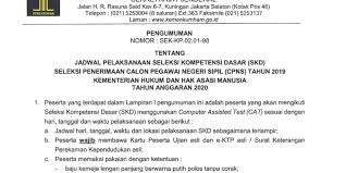 Pengumuman nama peserta lolos seleksi cpns kemenkumham. Jadwal Dan Lokasi Tes Skd Cpns 2019 Di Kemenkumham Diumumkan Ini Detailnya Halaman All Kompas Com