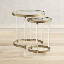 Crafted Of Clear Acrylic Our Nesting Tables Have An Airy Quality That Gives Them A Light Touch That Works In Modern And Tradit Nesting Tables Table End Tables