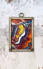 View River Of Life Original Pms Micro Painting 5 X 8 Artfinder Painting Oil Painting Expressionist Painting