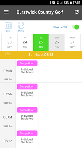 Trusted by over 3 million golfers, the golfnow app is the best way to book amazing deals on tee times at thousands of golf courses. Use The New Brs Smartphone App To Book Your Tee Times Burstwick Country Golf Nineteen Restaurant