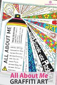 All About Me Graffiti Wall Name Activity Back To School Art School Creative Graffiti Names