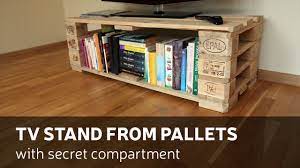 Started with 2 pallets, both different dimensions so it was important to make sure that the thickness and wood avai. How To Make A Tv Stand From Pallets With Secret Compartment Youtube
