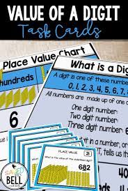 Place Value Task Cards Value Of A Digit Task Cards Task Card Activities Place Values