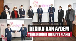 Aydem enerji kimin, hangi alanda çalışıyor? Desiad Dan Aydem Yenilenebilir Enerji Ye Plaket