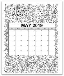 Cute and whimsical to sassy and sn. May 2019 Coloring Page Printable Calendar Kids Calendar Coloring Pages Printable Coloring Calendar