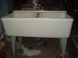 crane double basin utility sink antique