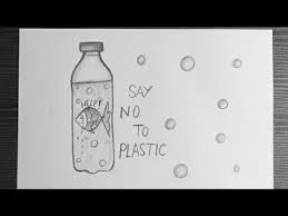 Drawing For Say No To Plastic How To Draw Say No To Plastic Drawing Easy Pencil Drawing Youtube Pencil Drawings Easy Easy Drawings Pencil Drawings