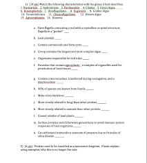 Lab 21 Assigment.Docx - Lab Assignment 21 1. The Kingdom Protista  Will/Might Be Wiped Out Entirely As We Discover More Information About  Protists. 2. | Course Hero