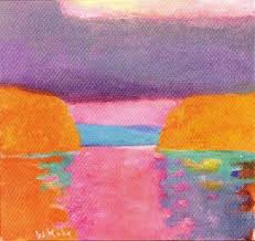 Riverview In Pink Oil Wolf Kahn Art Pastel Art