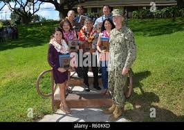 PEARL HARBOR (April 26, 2017) Capt. Richard Hayes III, commanding officer  of Naval Facilities Engineering Command (NAVFAC) Hawaii, presents the  command's 2017 Employee of the Year Awards to 6 individuals and one teamat  Joint Base Pearl ...