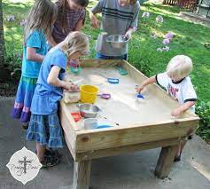 Backyard Fun Diy Style 1 Sand Table Sandkasten Diy Kinder Park Hintergarten