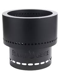 The black galvanized steel model will show signs of finish fatigue after the initial fire. Flame Genie Wood Pellet Fire Pit Lumber Jack Distributor Canada