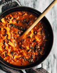 Vegetable Pasta Soup With Kale Carrots And Thyme Recipe Savoury Food Vegetable Pasta Hearty Meals