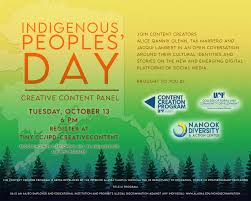 Indigenous peoples' day is a holiday that celebrates and honors native american peoples and commemorates their histories and cultures. Indigenous Peoples Day Content Creation Panel Oct 13