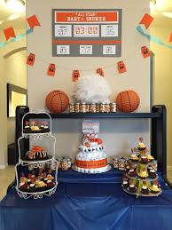 4 pieces sports theme banner sports bunting hanging banners basketball football baseball soccer paper garland for birthday baby shower sports theme party decorations 4.4 out of 5 stars 102 $9.99 $ 9. 26 Images Basketball Themed Baby Shower Baby Shower