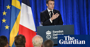 EU must defend Ukraine even if US reduces military support, Macron says |  Emmanuel Macron | The Guardian