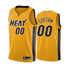 The heat have three new alternate jerseys: 2020 21 Miami Heat Custom Earned Edition Yellow 00 Jersey Bestvily Store
