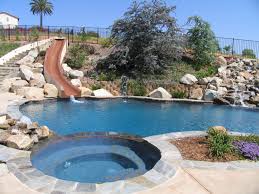 Swimming Pool Slide On The Hill Slopes Boulders Sloped Backyard Swimming Pool Designs Swimming Pool Slides Yes, hillside campgrounds is 25 years and i'm a perm of hillside.
